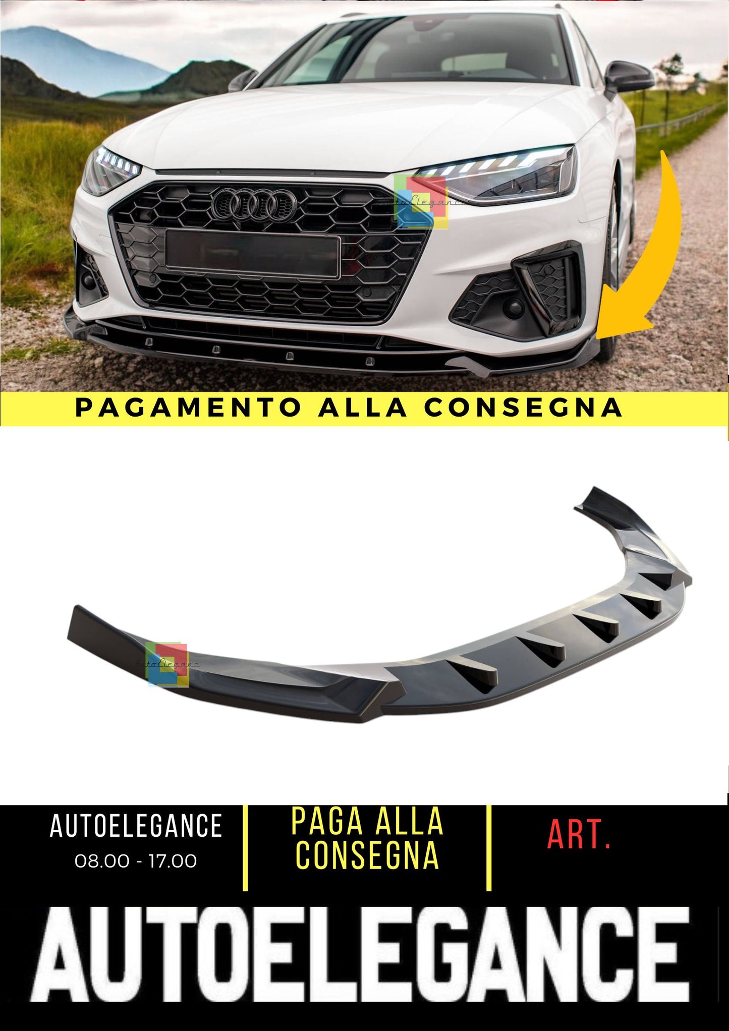 🌺Front splitter V.1 suitable for Audi A4 S-Line / S4 B9 Facelift🌺