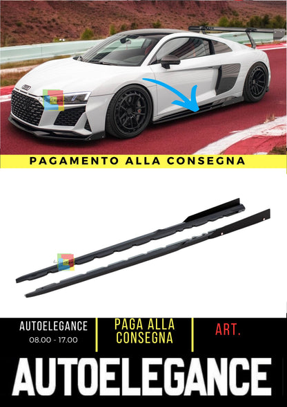🌺Minigonne laterali Diffusori V.2+ Flaps Adattto Per Audi R8 Mk2 Facelift🌺