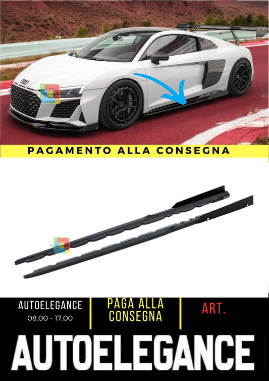 🌺Minigonne laterali Diffusori V.2+ Flaps Adattto Per Audi R8 Mk2 Facelift🌺