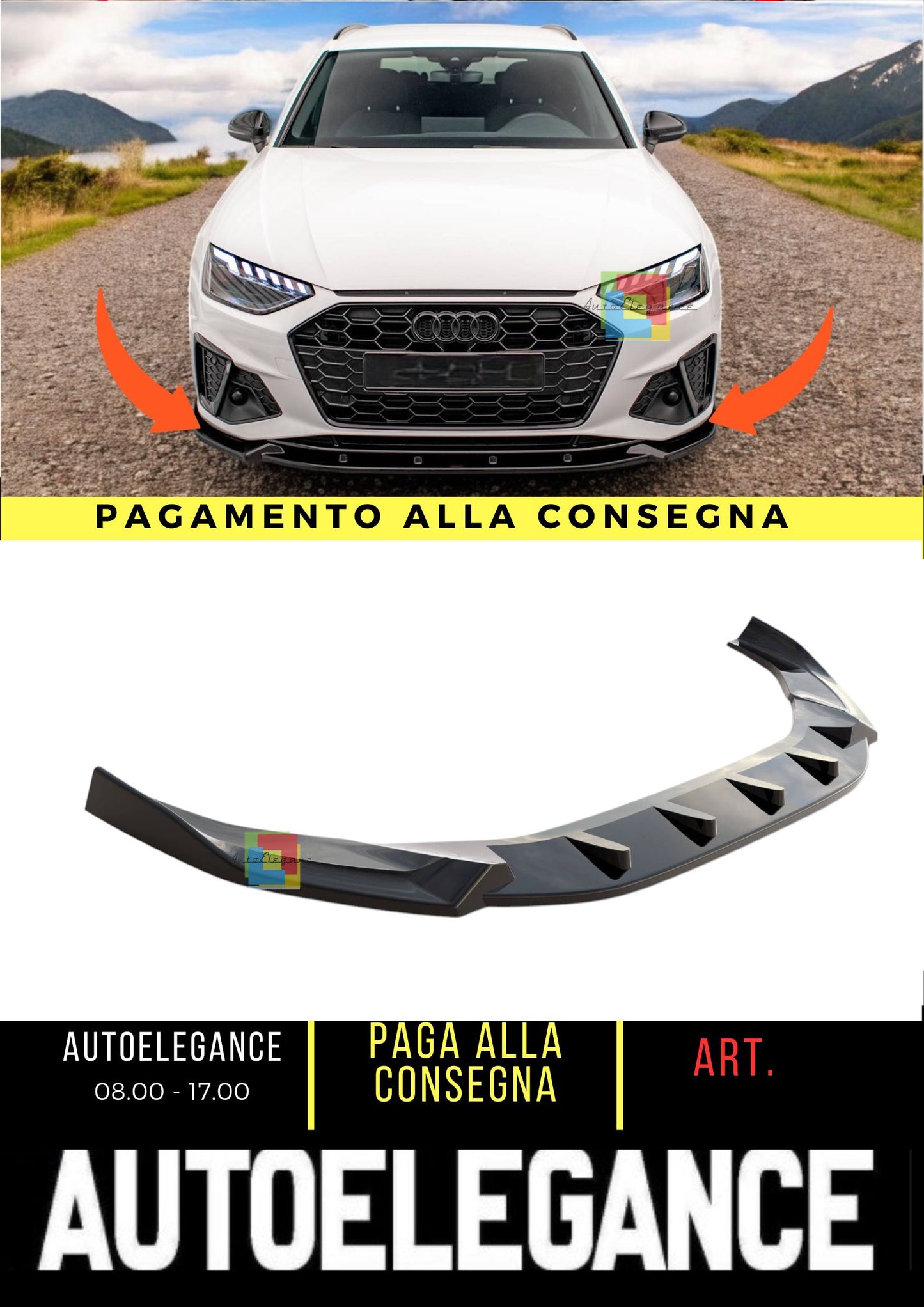 🔥Front splitter V.1 Audi A4 S-Line / S4 B9 Facelift🔥