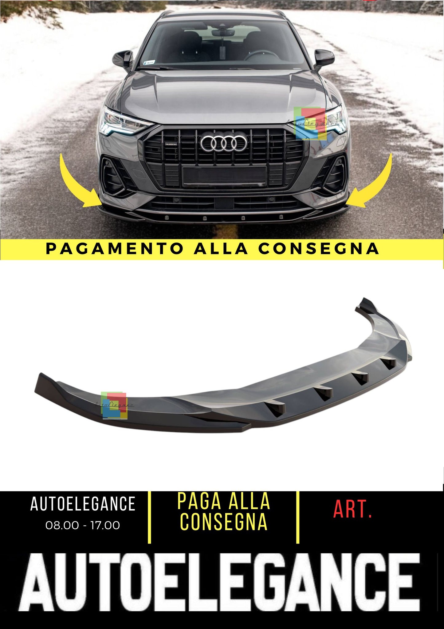 🔥Front Splitter V.1 Suitable For Audi Q3 S-Line F3🔥