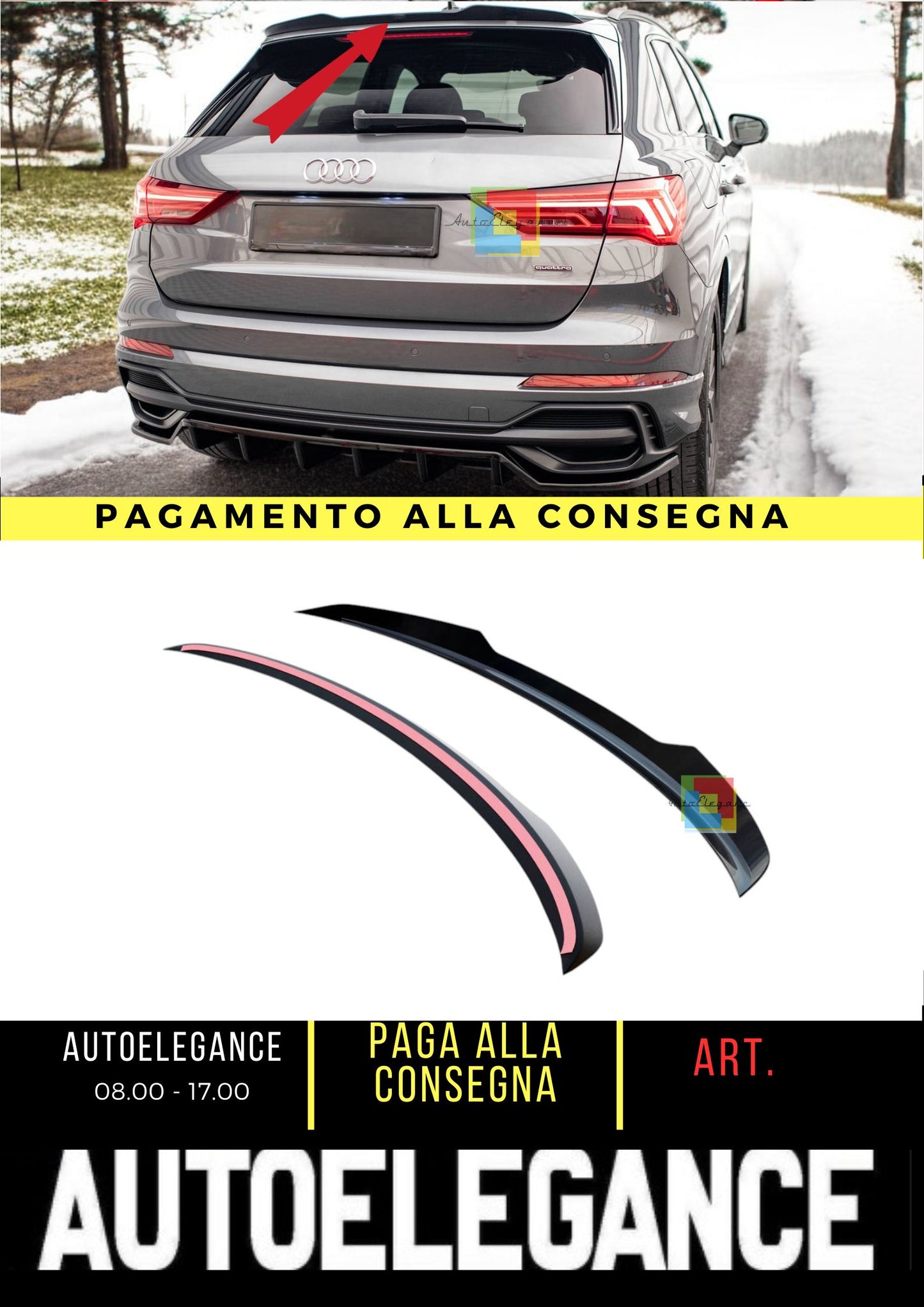 🔥Spoiler Cap Suitable For Audi Q3 S-Line F3🔥