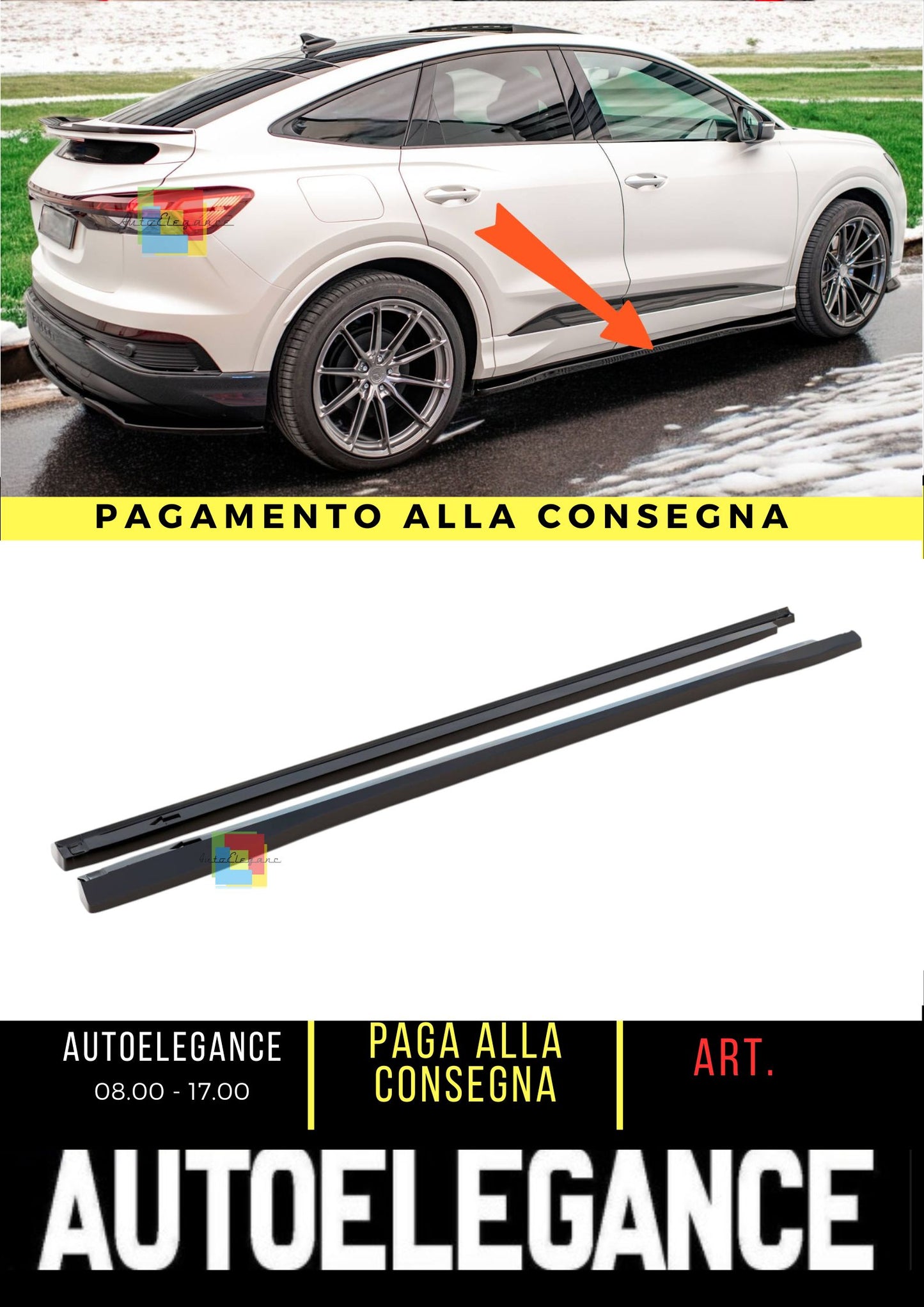 🔥Side skirts Suitable For Audi Q4 e-tron Sportback S-line Mk1🔥