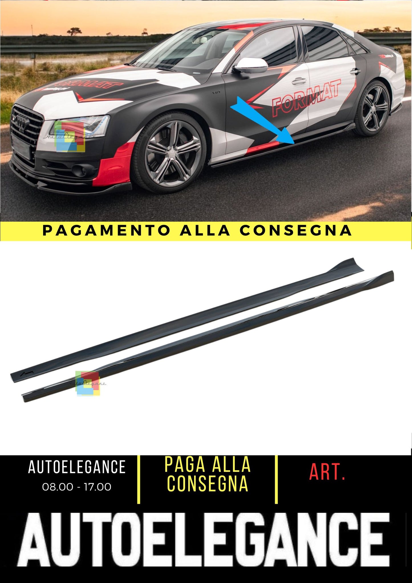 ✨Side Skirts V.2 Suitable For Audi S8 D4✨