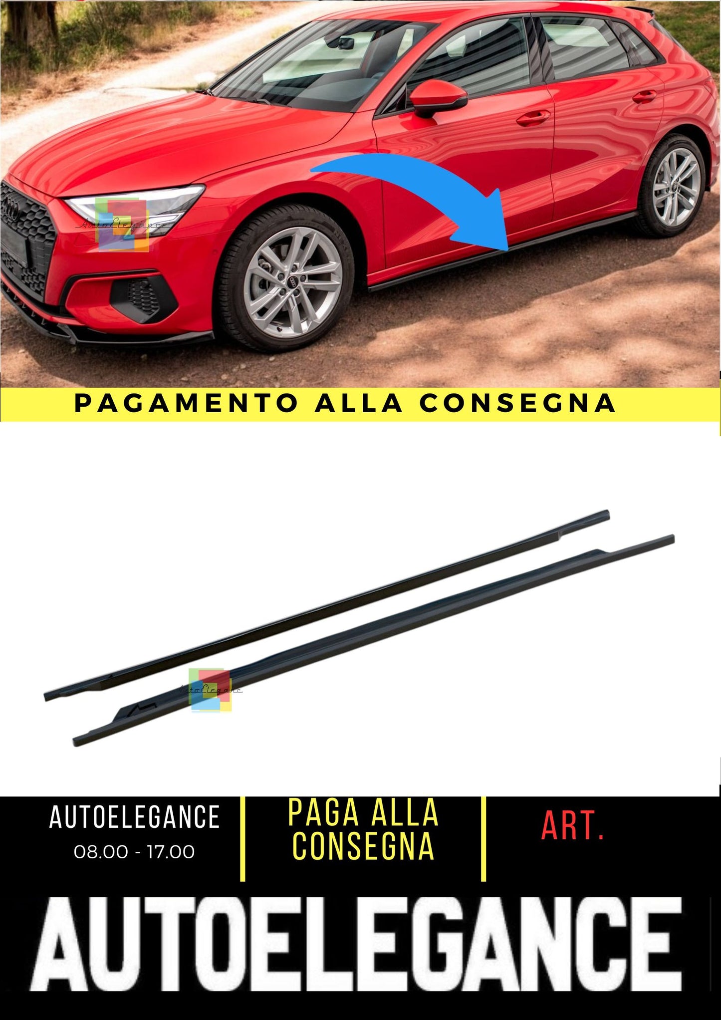 ❤️Side skirts suitable for Audi A3 8Y❤️