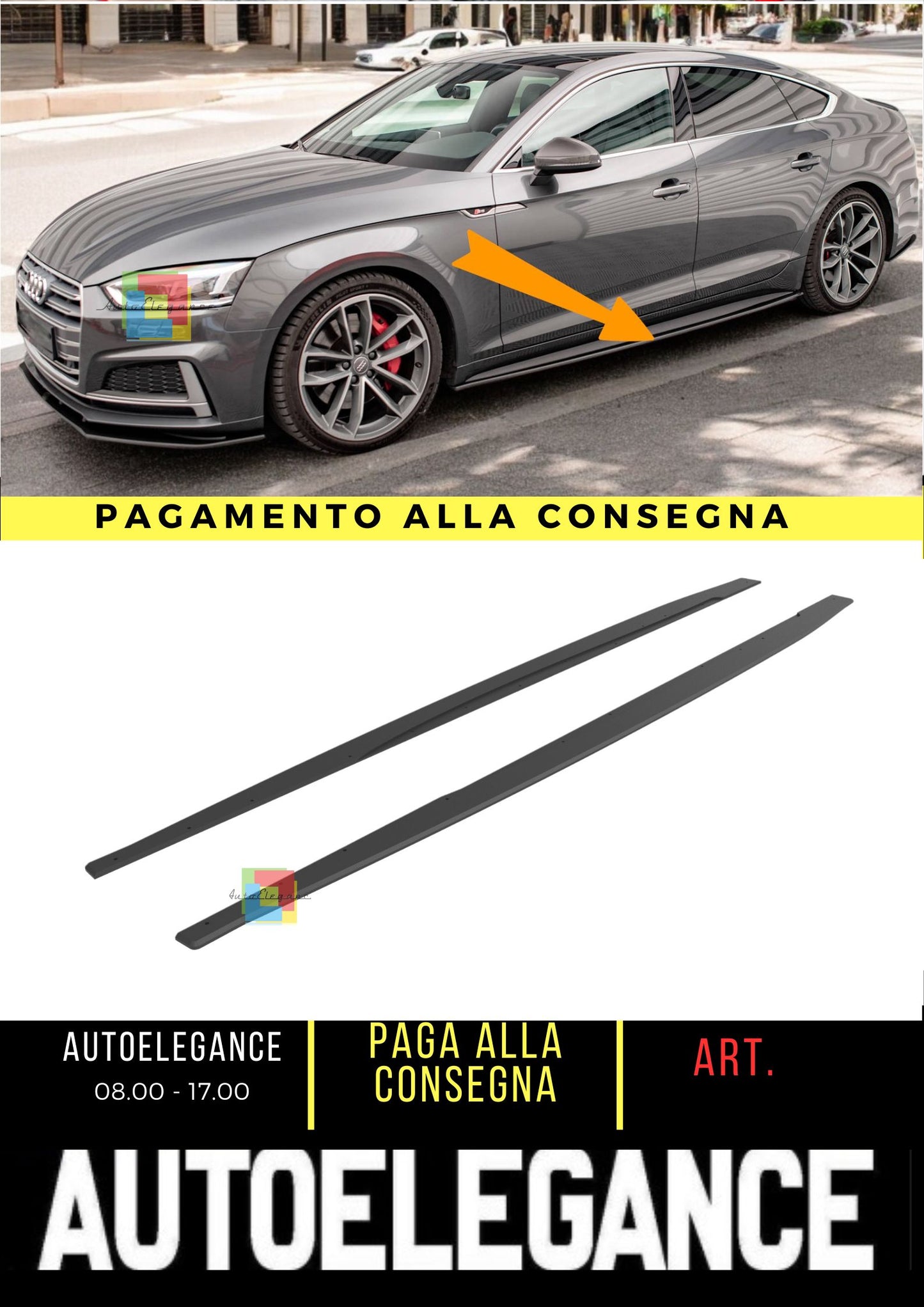 ❤️Minigonne laterali Street Pro adatto per Audi A5 S-Line / S5 Sportback F5❤️