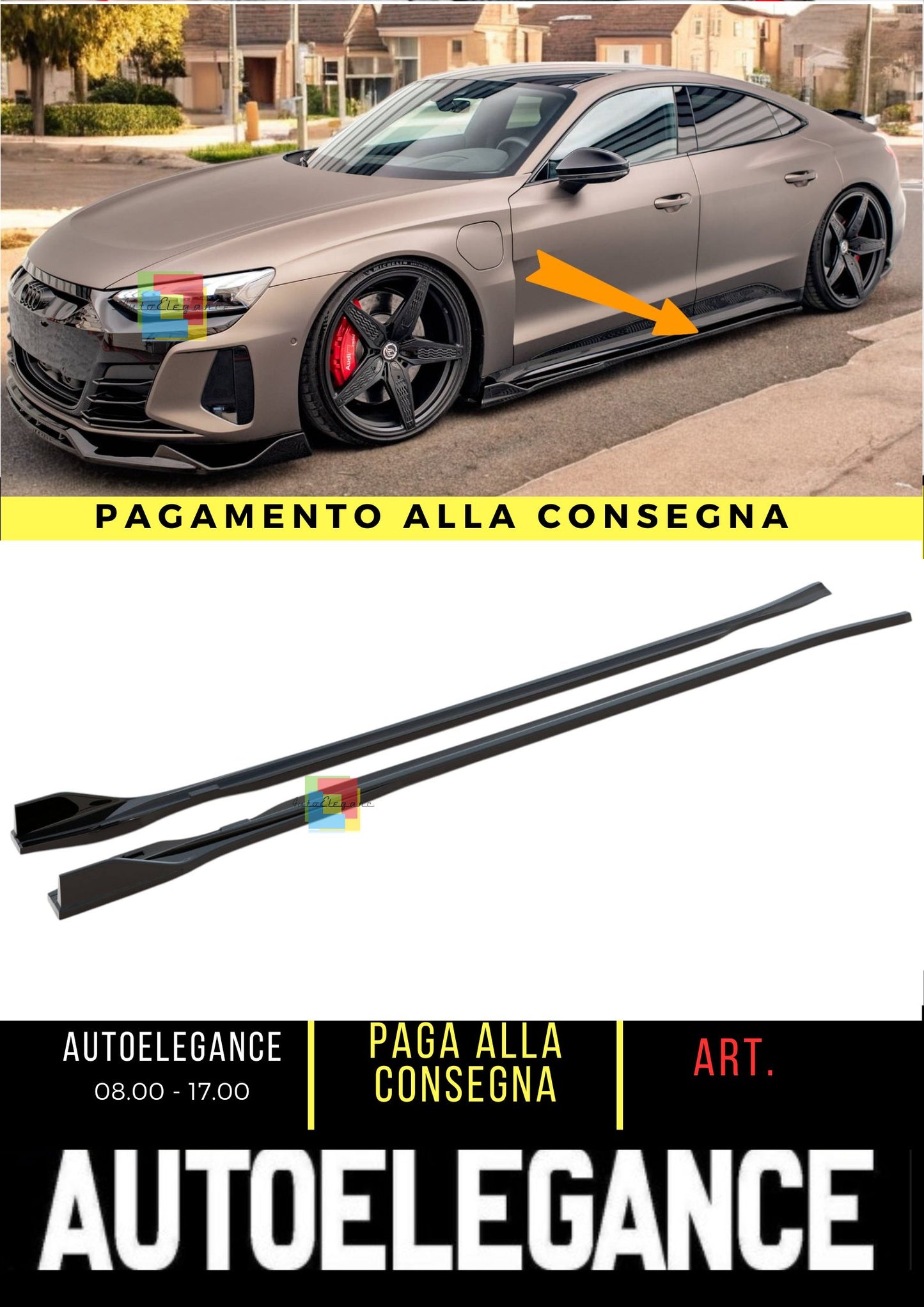 ❤️Minigonne laterali V.2 Adatto Per Audi e-Tron GT / RS GT Mk1❤️