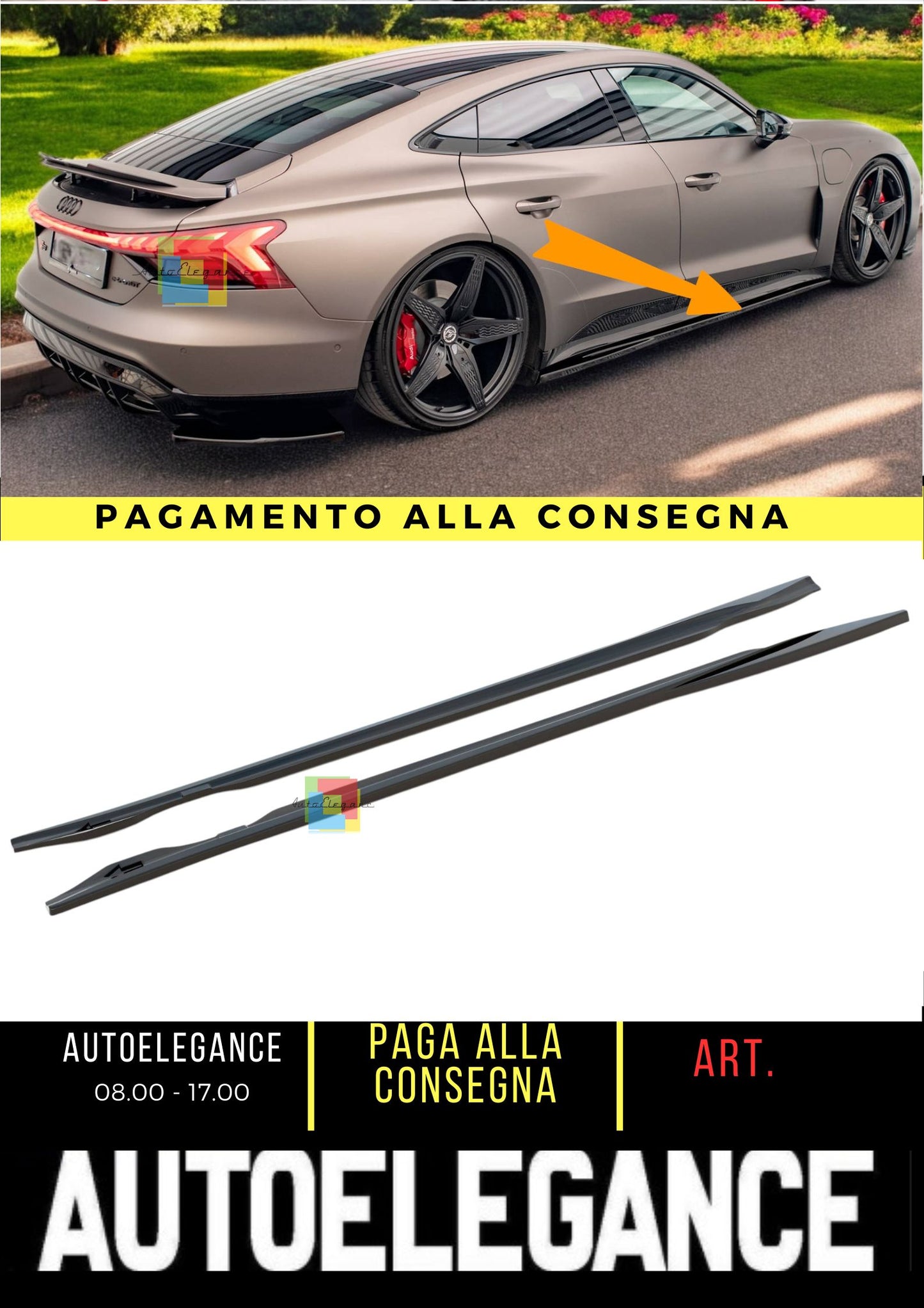 💯Minigonne Laterali V.1 Adatto Per Audi e-Tron GT / RS GT Mk1💯