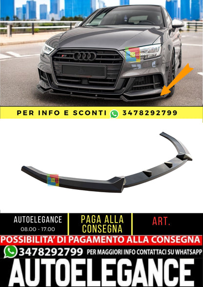 ⭐️Splitter V.1 Suitable For Audi S3 / A3 S-Line Sportback 8V Facelift⭐️