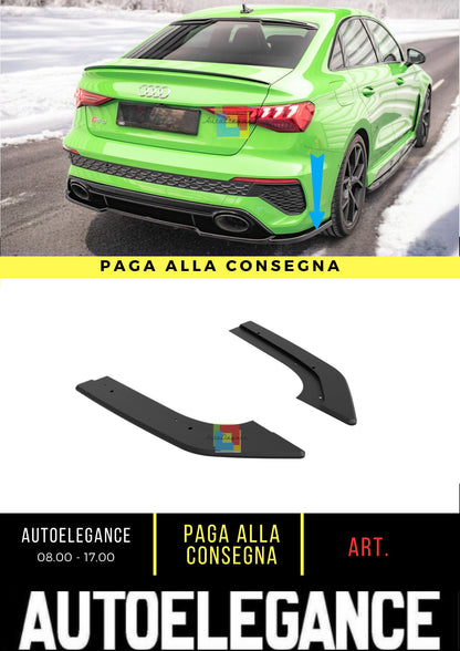😎Street Pro Rear Side Splitters Fits For Audi RS3 Sedan 8Y😎