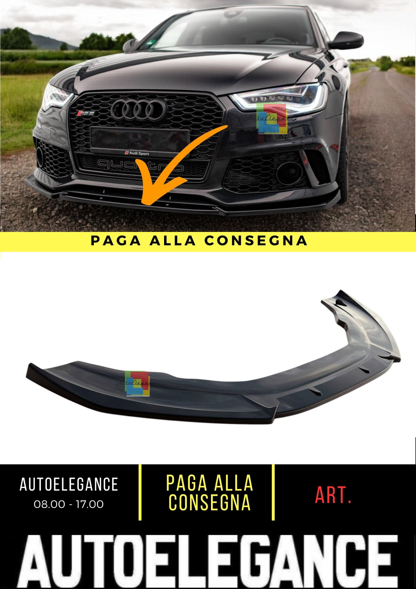 Front Splitter Suitable For Audi A6 RS6 Look C7