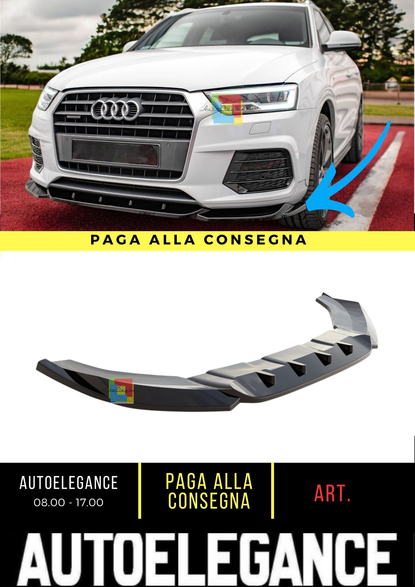 🤩Front Splitter V.1 Suitable For Audi Q3 Sport 8U Facelift🤩