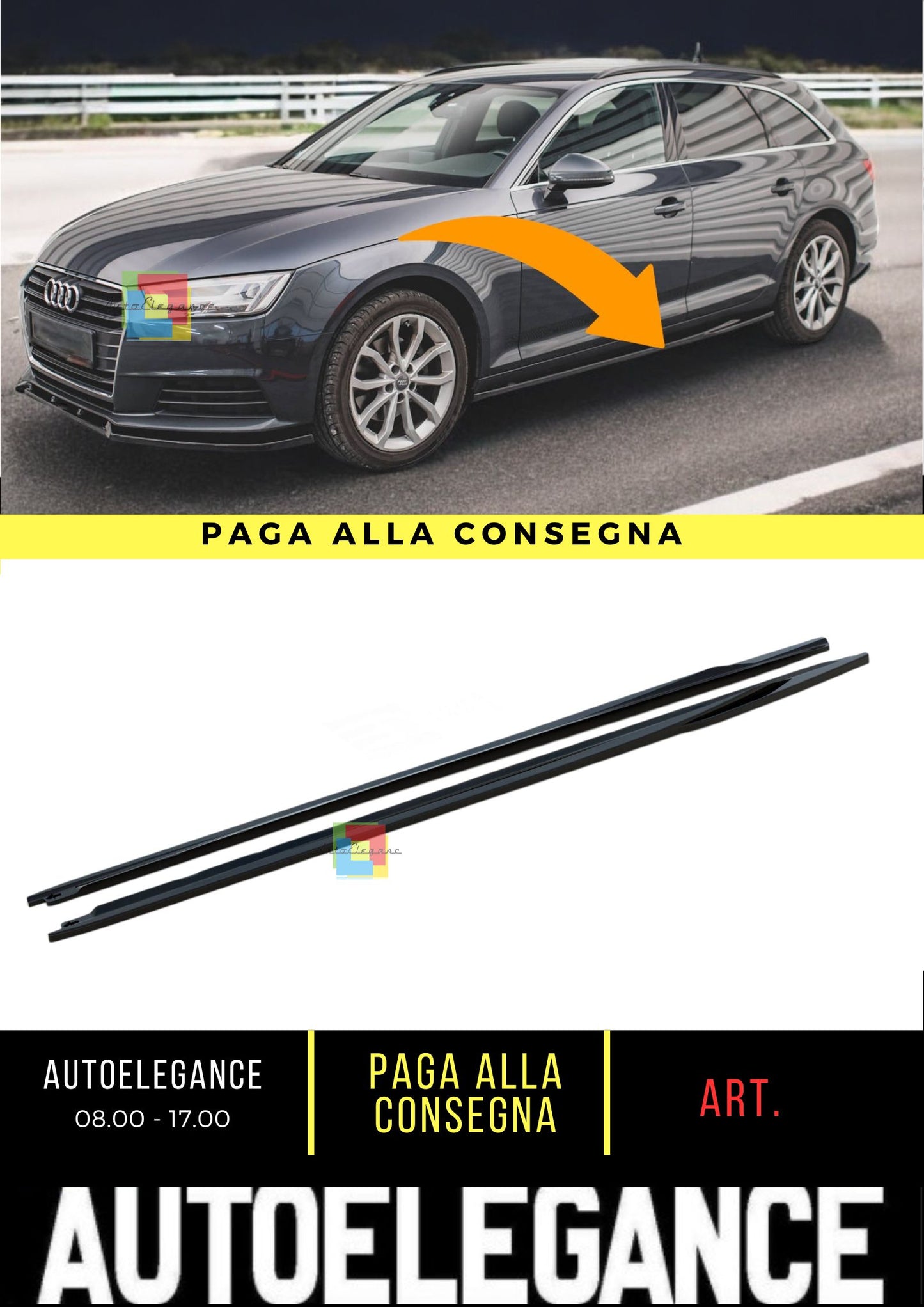 🤩Minigonne laterali Adatto Per Audi A4 B9🤩
