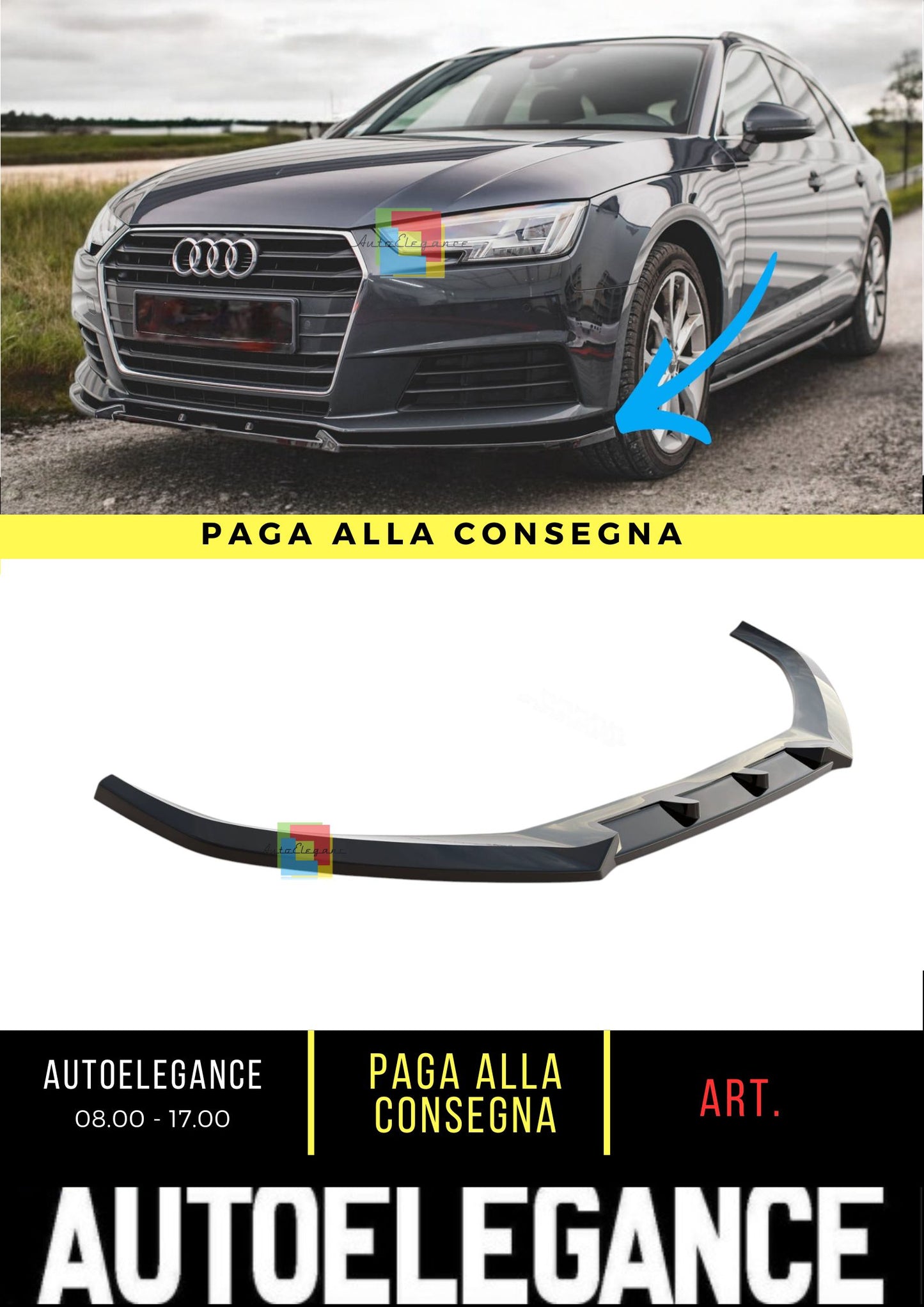 🤩Splitter Anteriore V.1 Adatto Per Audi A4 B9🤩