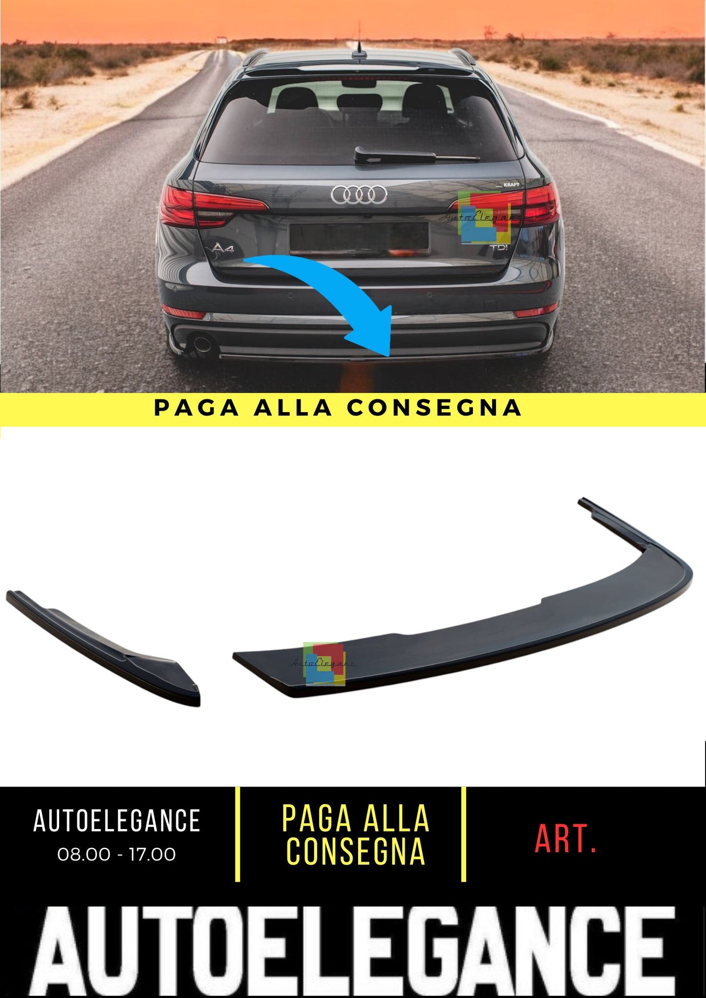 🤩Splitter laterali posteriori adatto per Audi A4 B9🤩
