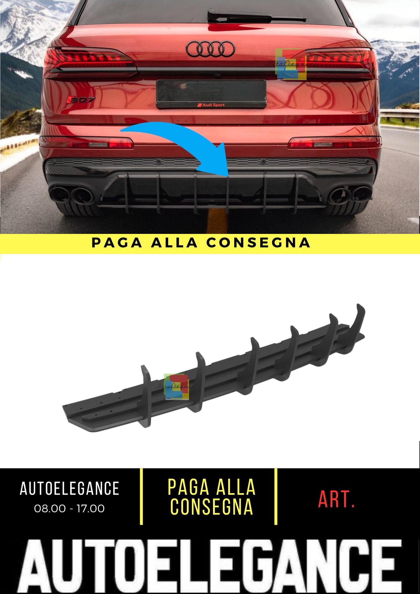 🤩Street Pro Rear Diffuser Suitable For Audi SQ7 Mk2 (4M) Facelift🤩