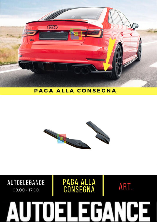 😎Rear Side Splitters Suitable For Audi S3 Sedan 8V😎