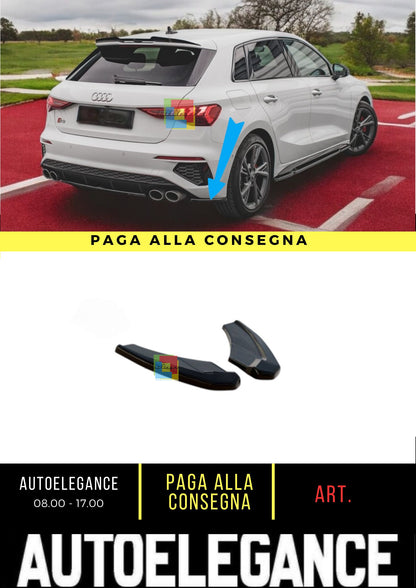 😎Splitter Laterali Posteriori V.1 Adatto Per Audi S3 Sportback 8Y😎