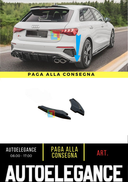 😎Splitter laterali Posteriori V.2 Adatto Per Audi S3 Sportback 8Y😎
