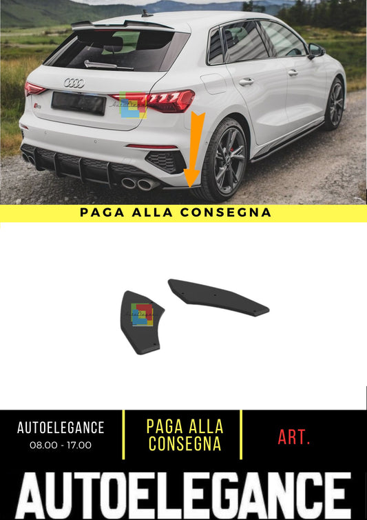 😎Street Pro Rear Side Splitters Suitable For Audi S3 Sportback 8Y😎