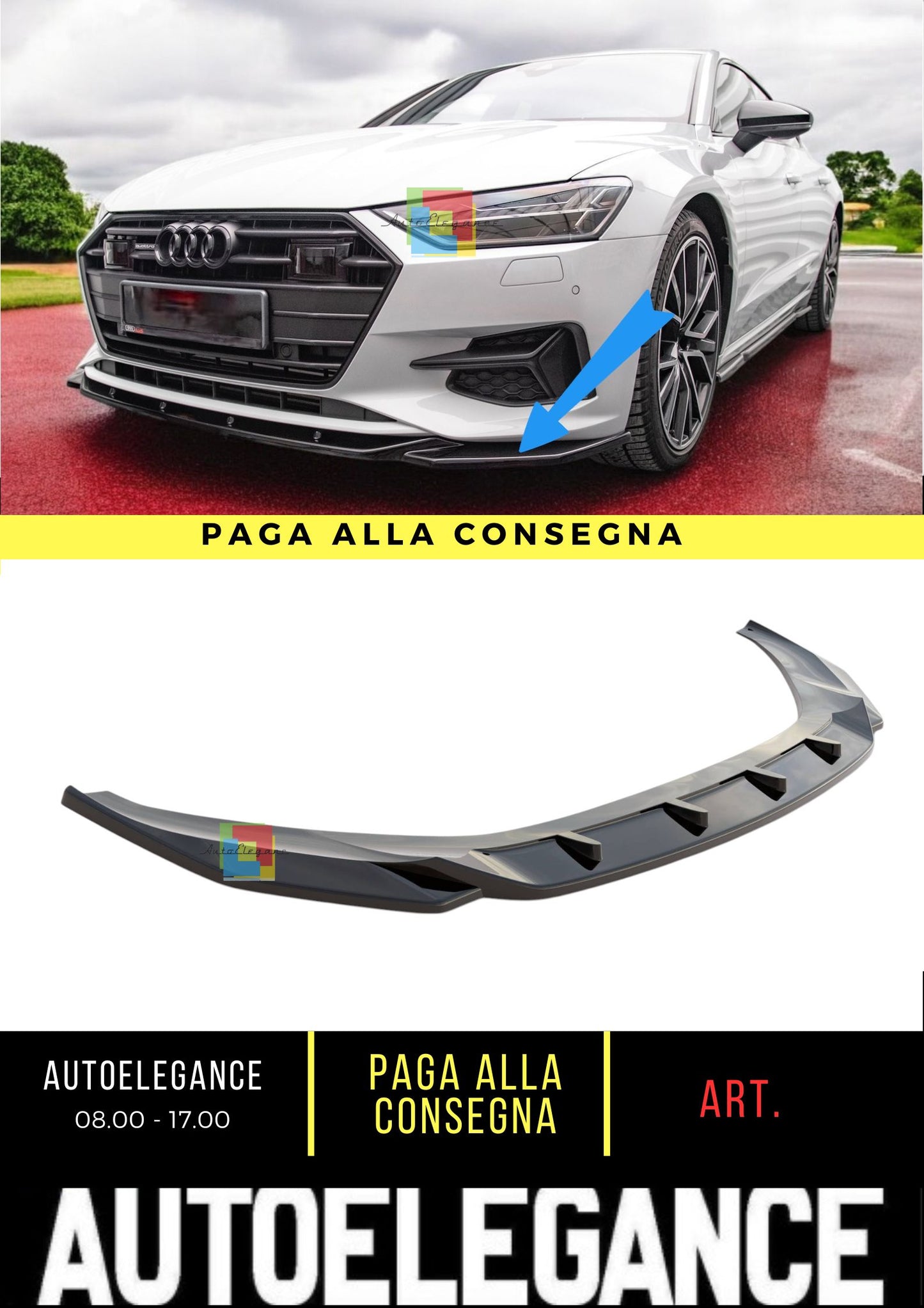 😍Splitter Anteriore V.1 Adatto Per Audi A7 C8😍
