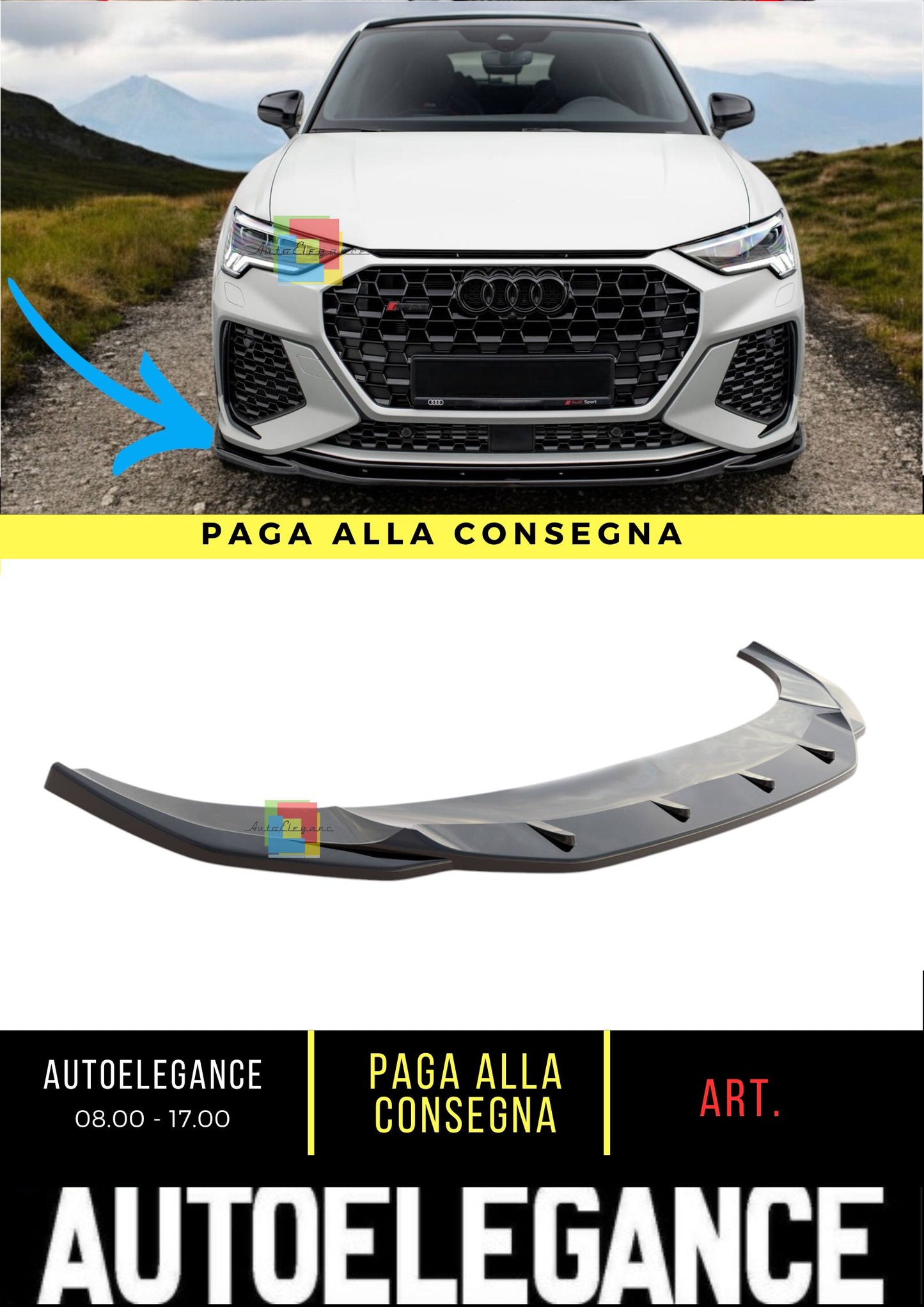 😍Splitter Anteriore V.2 Adatto Per Audi RSQ3 F3😍