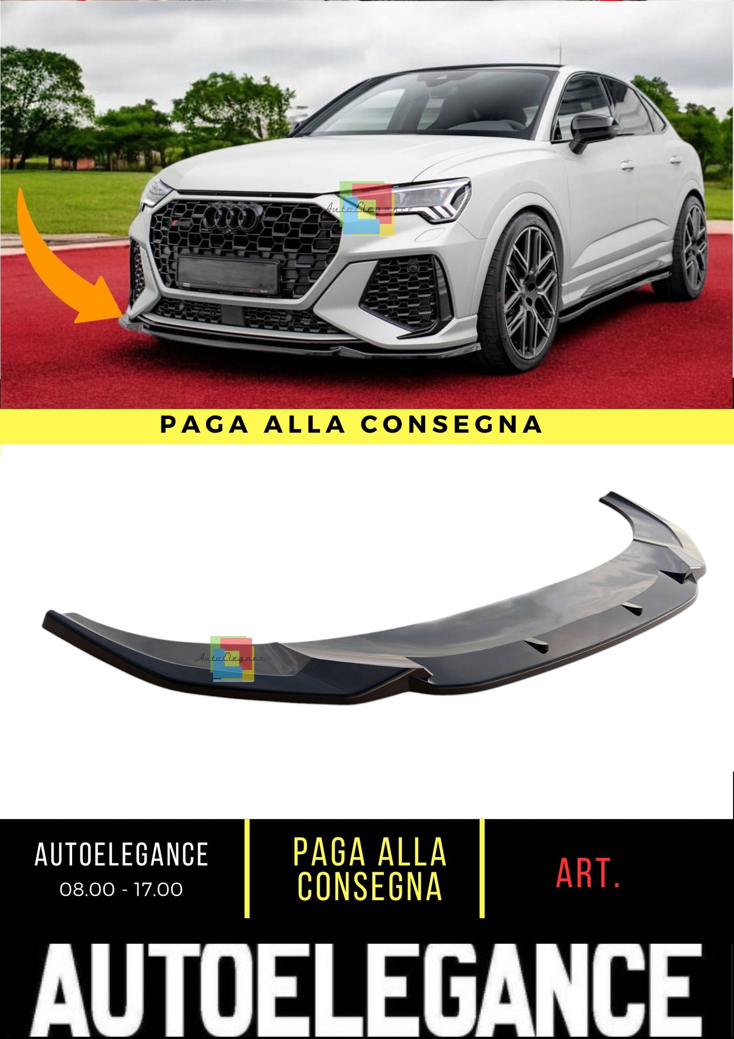😍Front Splitter V.1 Suitable For Audi RSQ3 F3😍
