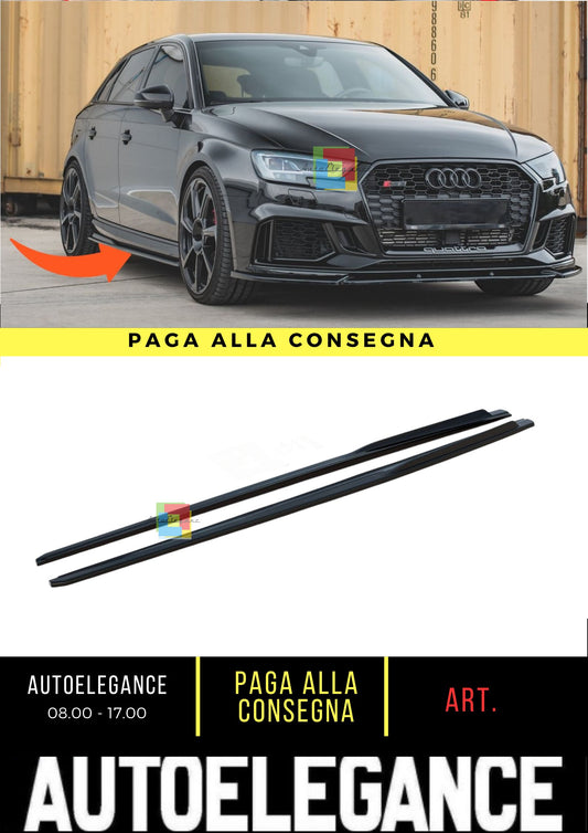 😍Minigonne Laterali V.2 Adatto Per Audi RS3 8V Sportback Facelift😍