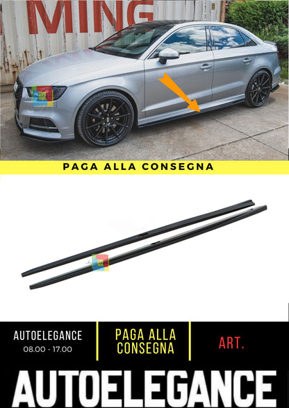 😎Side Skirts V.2 Suitable For Audi S3 / A3 S-Line Sedan 8V Facelift😎