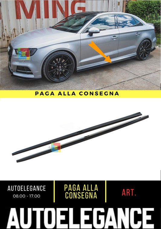 😎Side Skirts V.2 Suitable For Audi S3 / A3 S-Line Sedan 8V Facelift😎