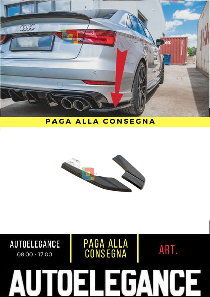 😎Splitter Laterali Posteriori V.2 Adatto PerAudi S3 Sedan 8V Facelift😎