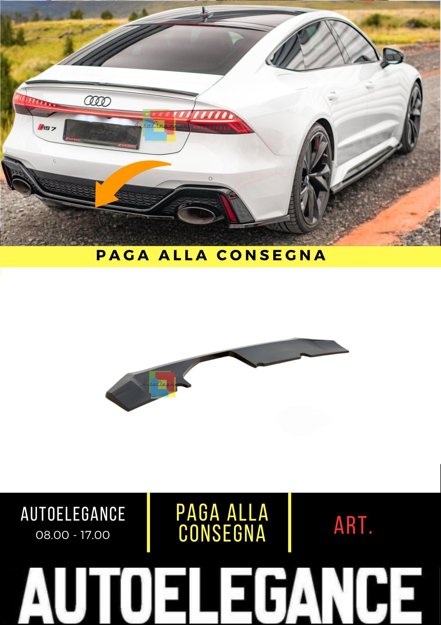 😎Rear Splitter Suitable For Audi RS7 C8😎