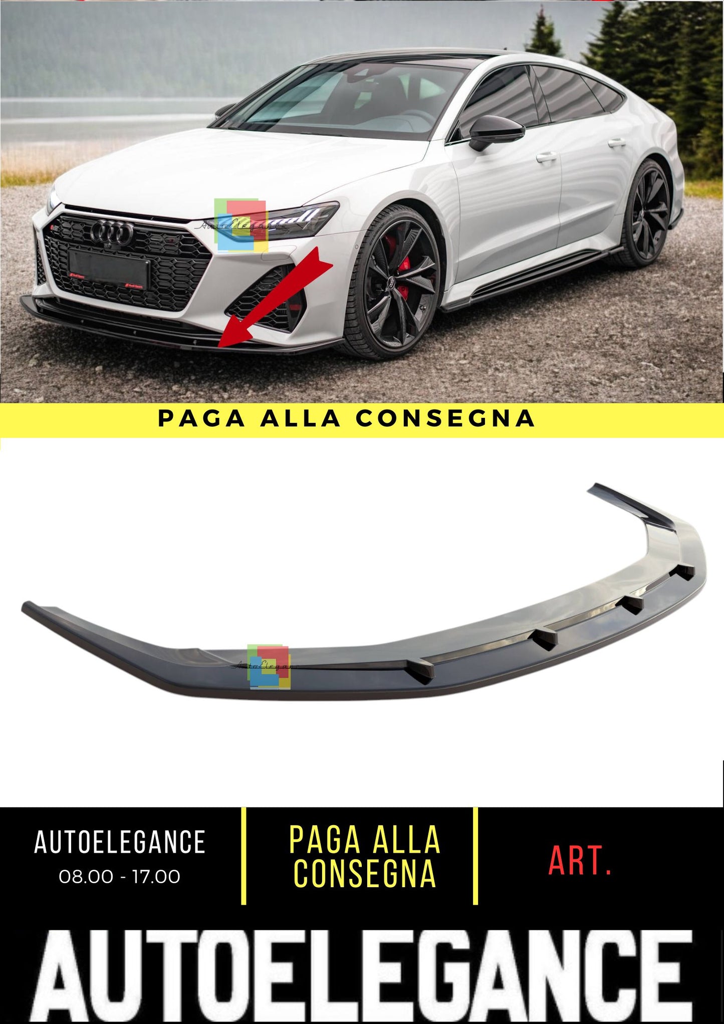 😎Front Splitter V.2 Suitable For Audi RS7 C8😎