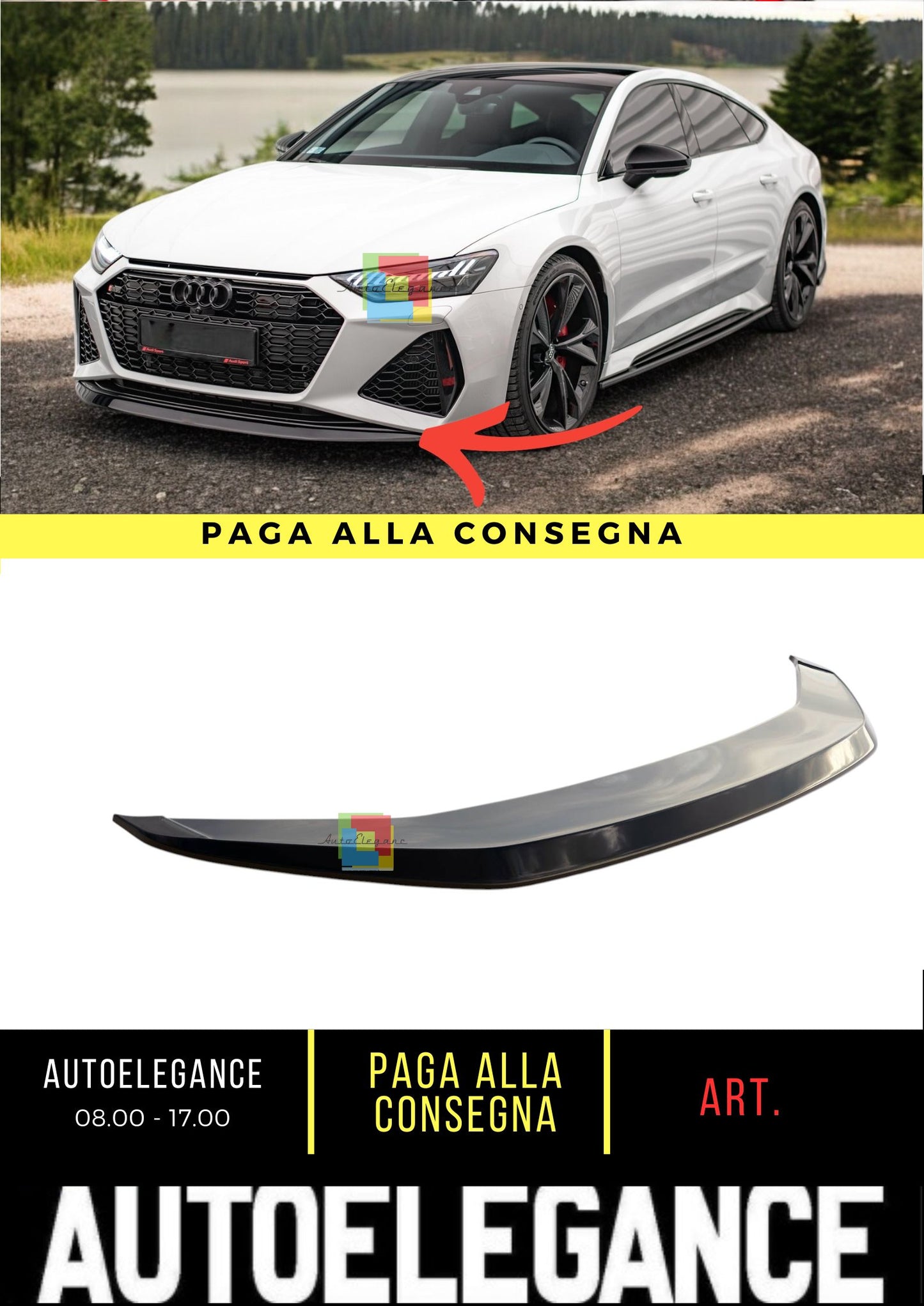 🔥Front Splitter V.3 Suitable For Audi RS7 C8🔥