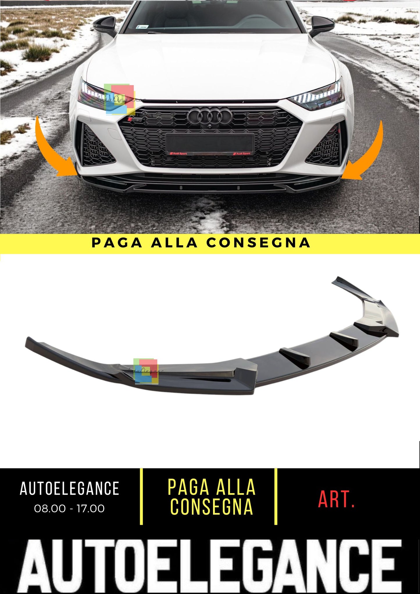 🔥Front Splitter V.1 Suitable For Audi RS7 C8🔥
