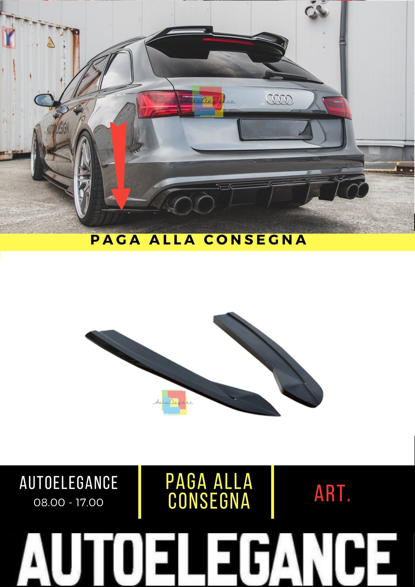 🔥Splitter Laterali Adatto Per Audi A6 / A6 C7 S-line/ S6 C7 Facelift🔥