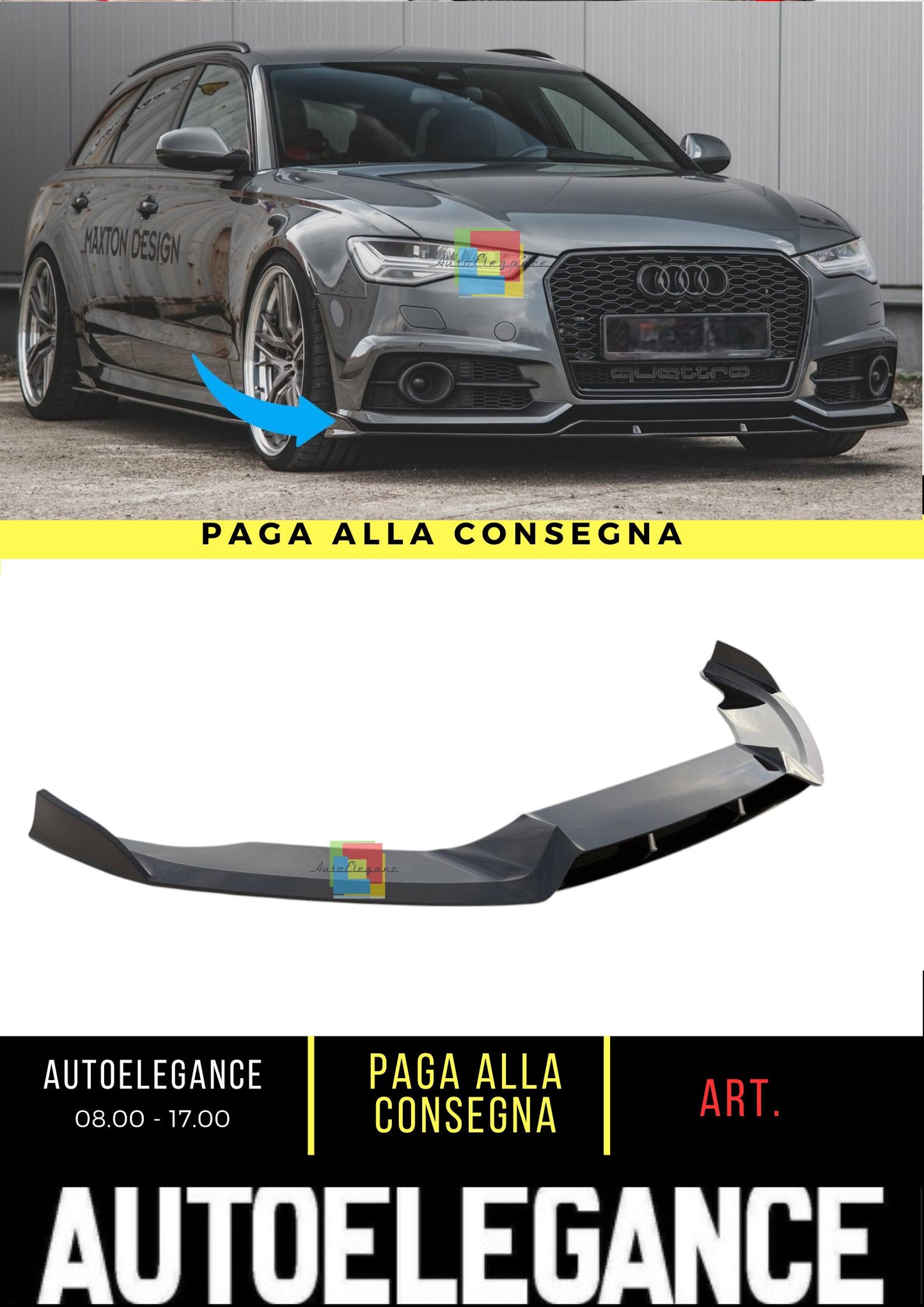 🔥Splitter Anteriore Adatto Per Audi A6 / A6 C7 S-line/ S6 C7 Facelift🔥