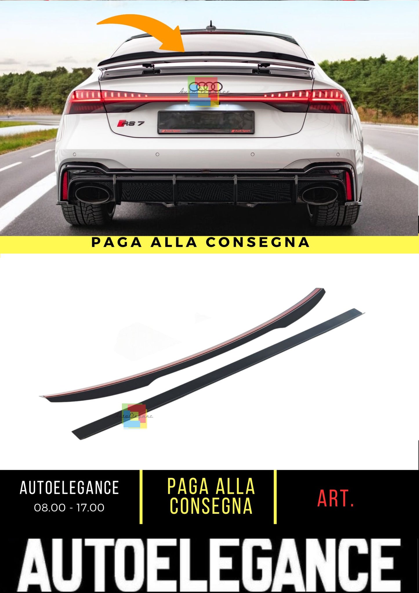🔥Spoiler Cap Suitable For Audi A7 C8 / C8 S-Line / S7 C8 / RS7 C8🔥