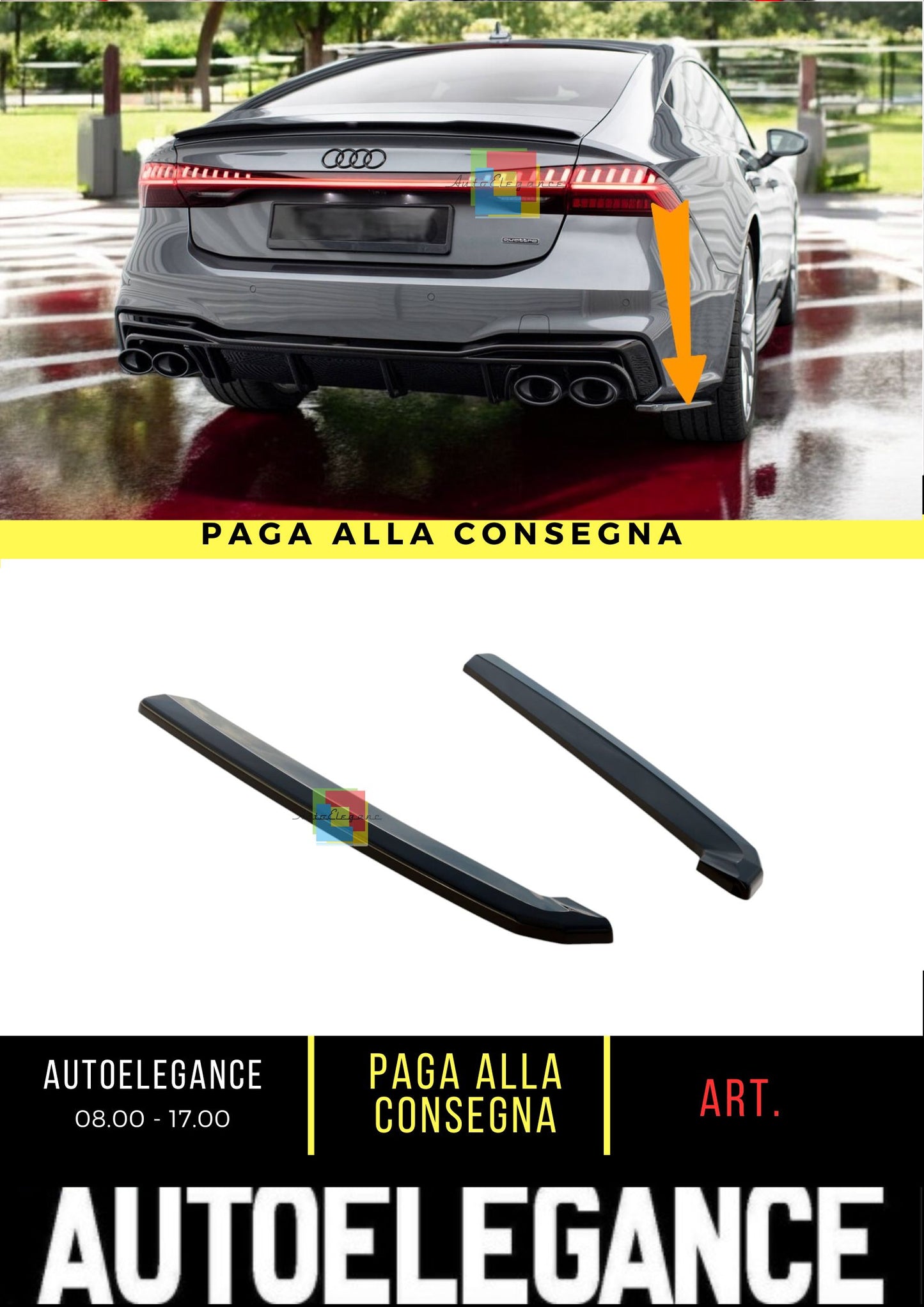 🔥Splitter Adatto Per Audi A7 S-Line C8 / S7 C8 / C8 Facelift / S7 Fa🔥