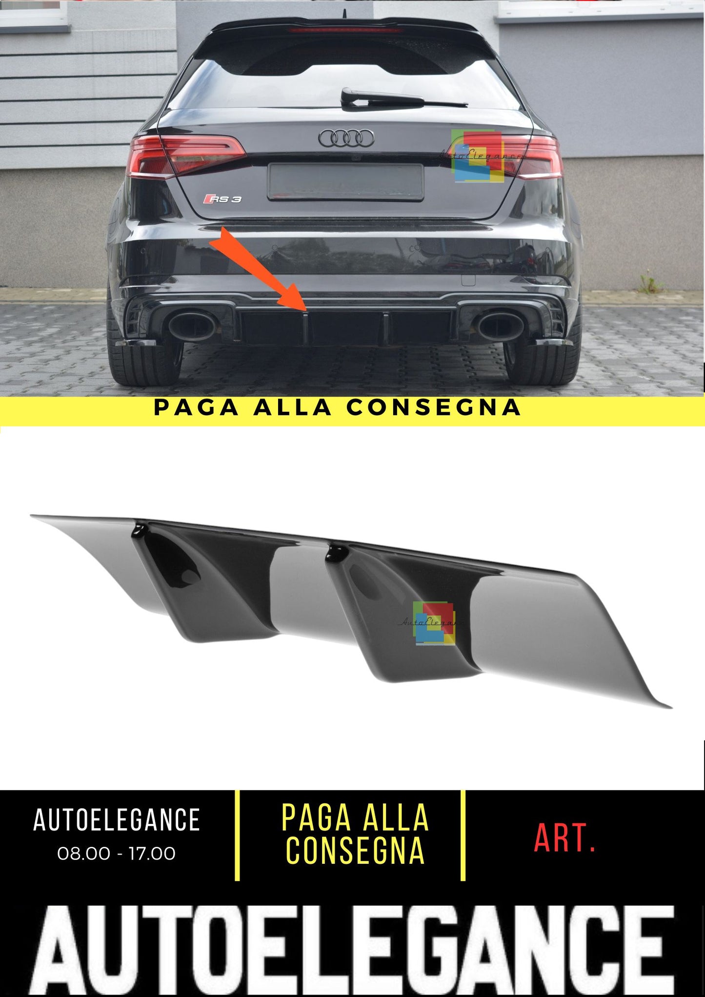 🔥Spoiler Posteriore Adatto Per Audi RS3 8V FL Sportback🔥