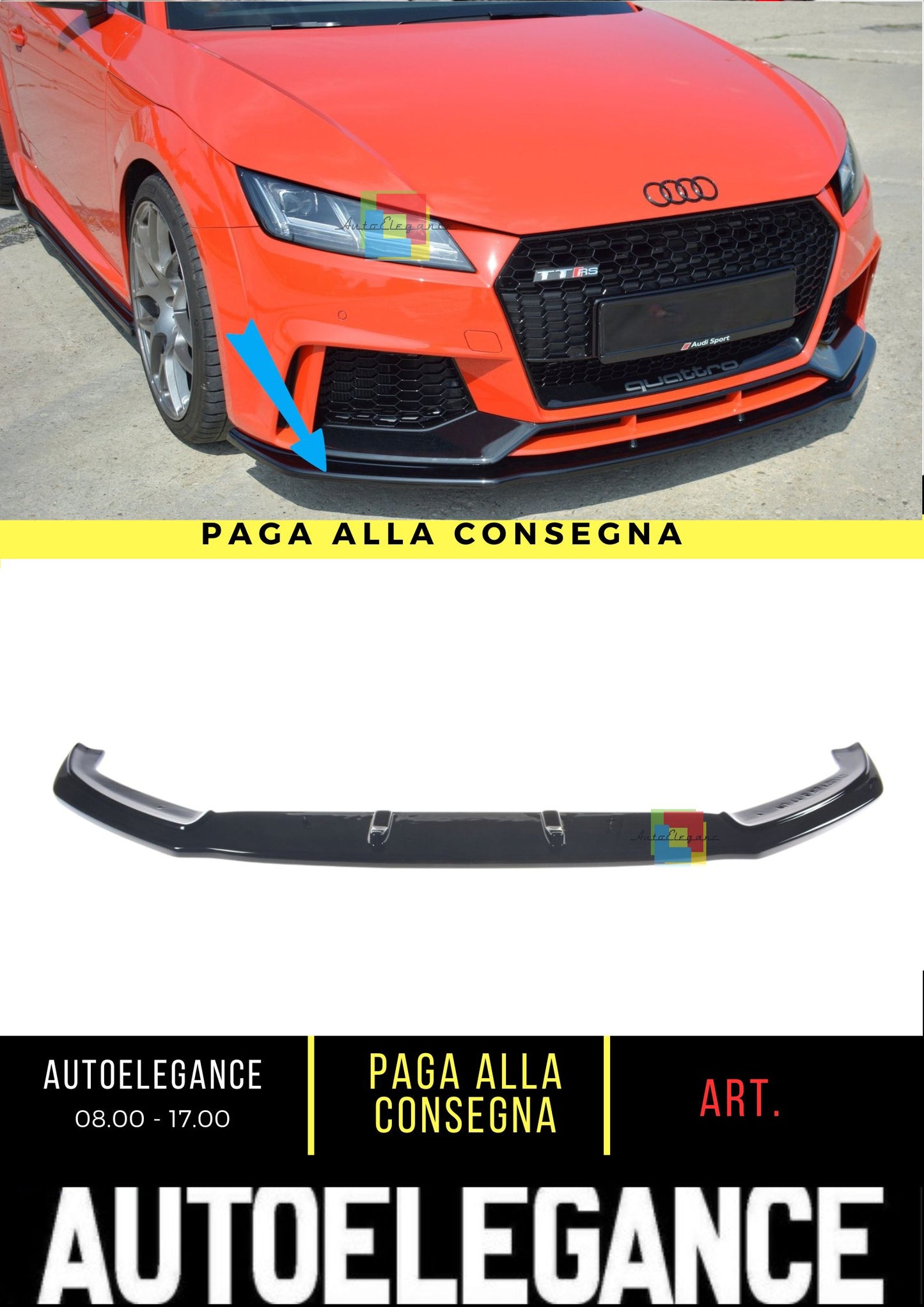 🔥Splitter Anteriore V.1 Adatto Per Audi TT RS 8S🔥
