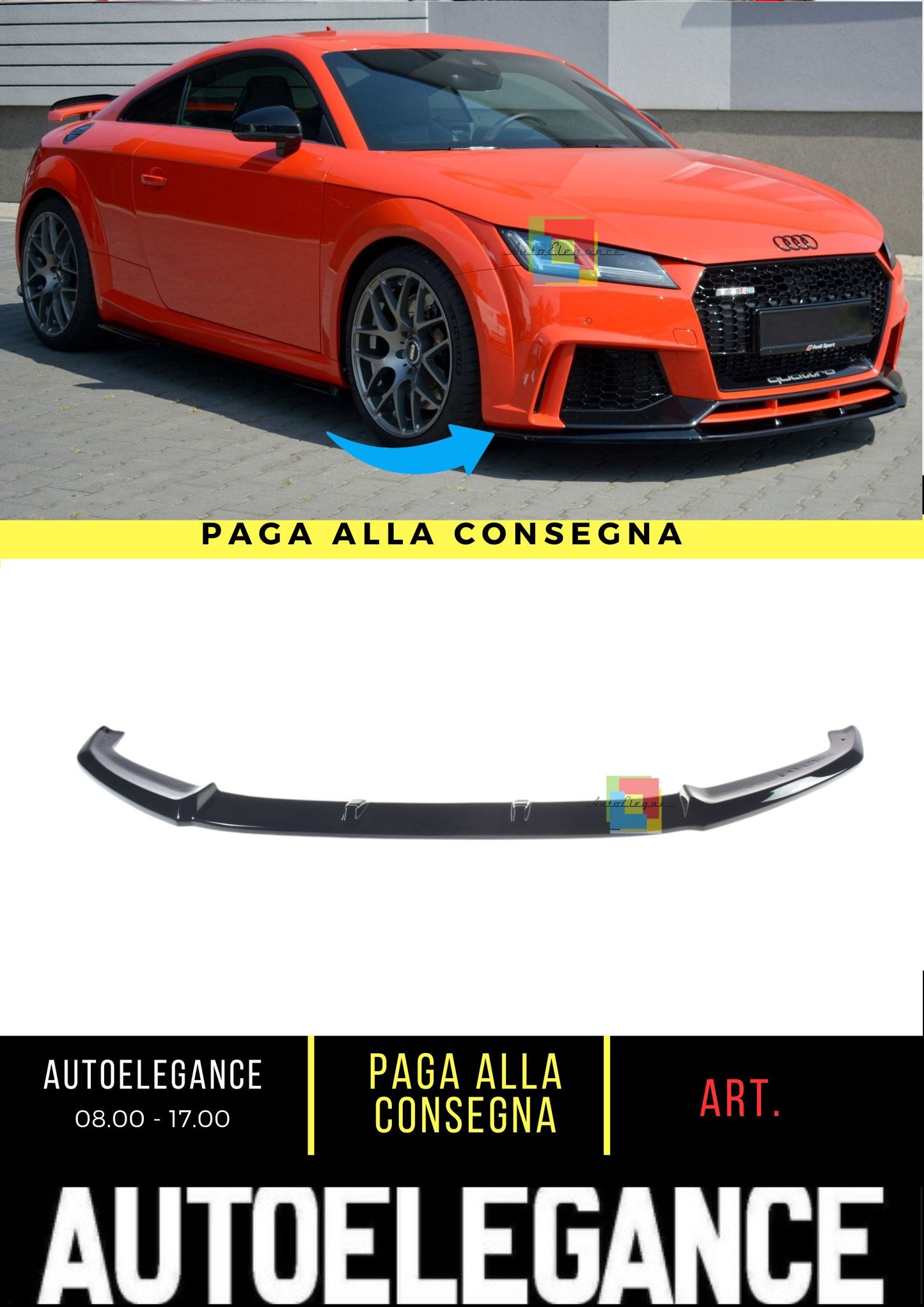 🔥Splitter Anteriore V.2 Adatto Per Audi TT RS 8S🔥