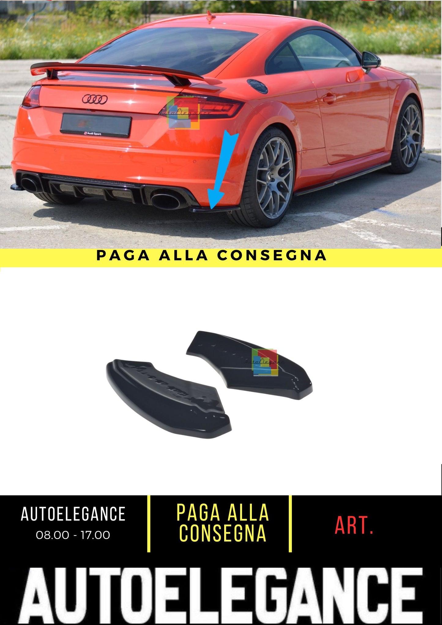 🔥Rear Side Splitters Suitable For Audi TT RS 8S🔥