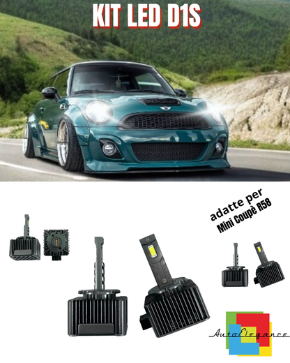 ⭐LAMPADE D1S LED 6000K DA XENON A LED MATRIX ADATTO PER MINI COUPE R58⭐