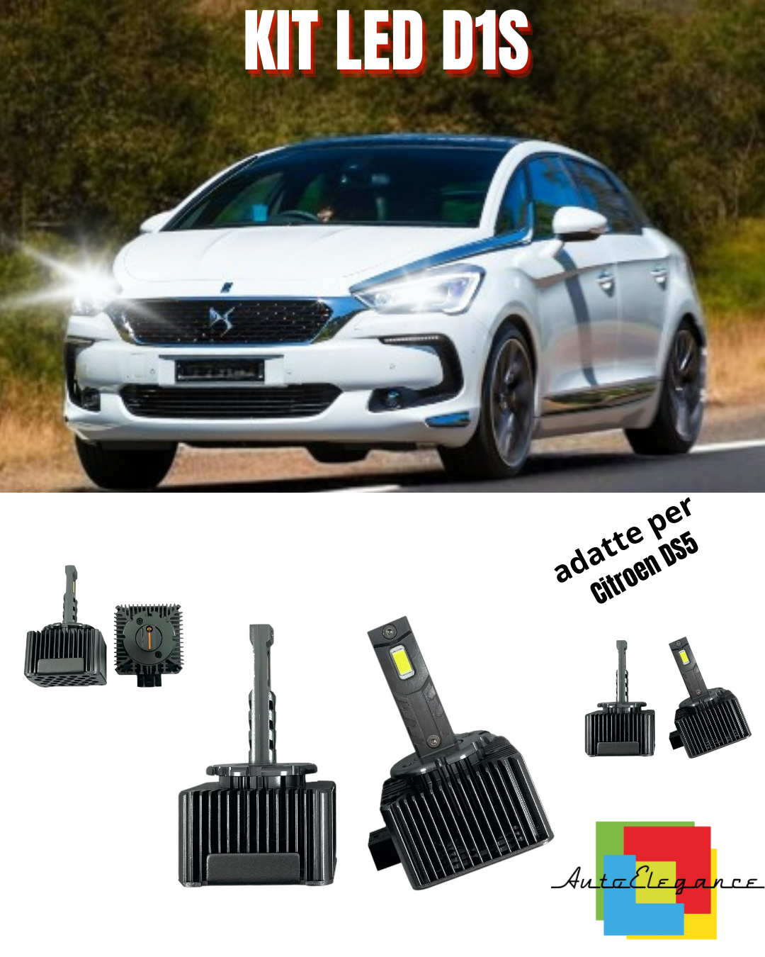 ⭐LAMPADE D1S LED 6000K DA XENON A LED MATRIX ADATTO PER CITROEN DS5 ⭐