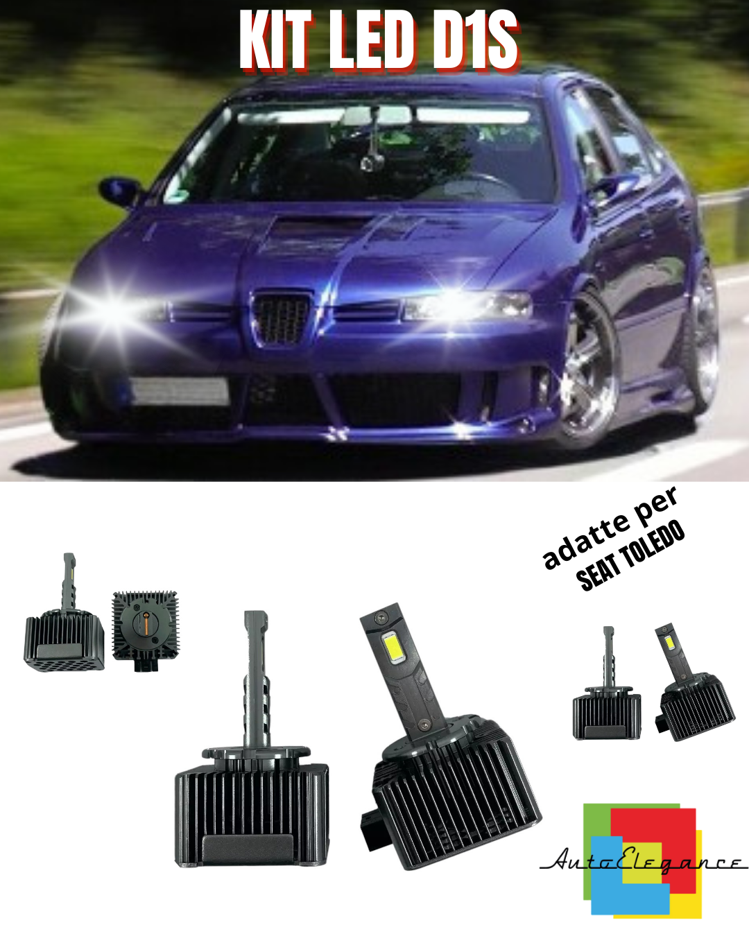 ⭐LAMPADE D1S LED 6000K DA XENON A LED MATRIX ADATTO PER SEAT TOLEDO ⭐