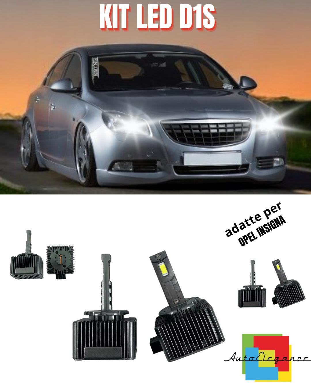 ⭐LAMPADE D1S LED 6000K DA XENON A LED MATRIX ADATTO PER OPEL INSIGNA ⭐