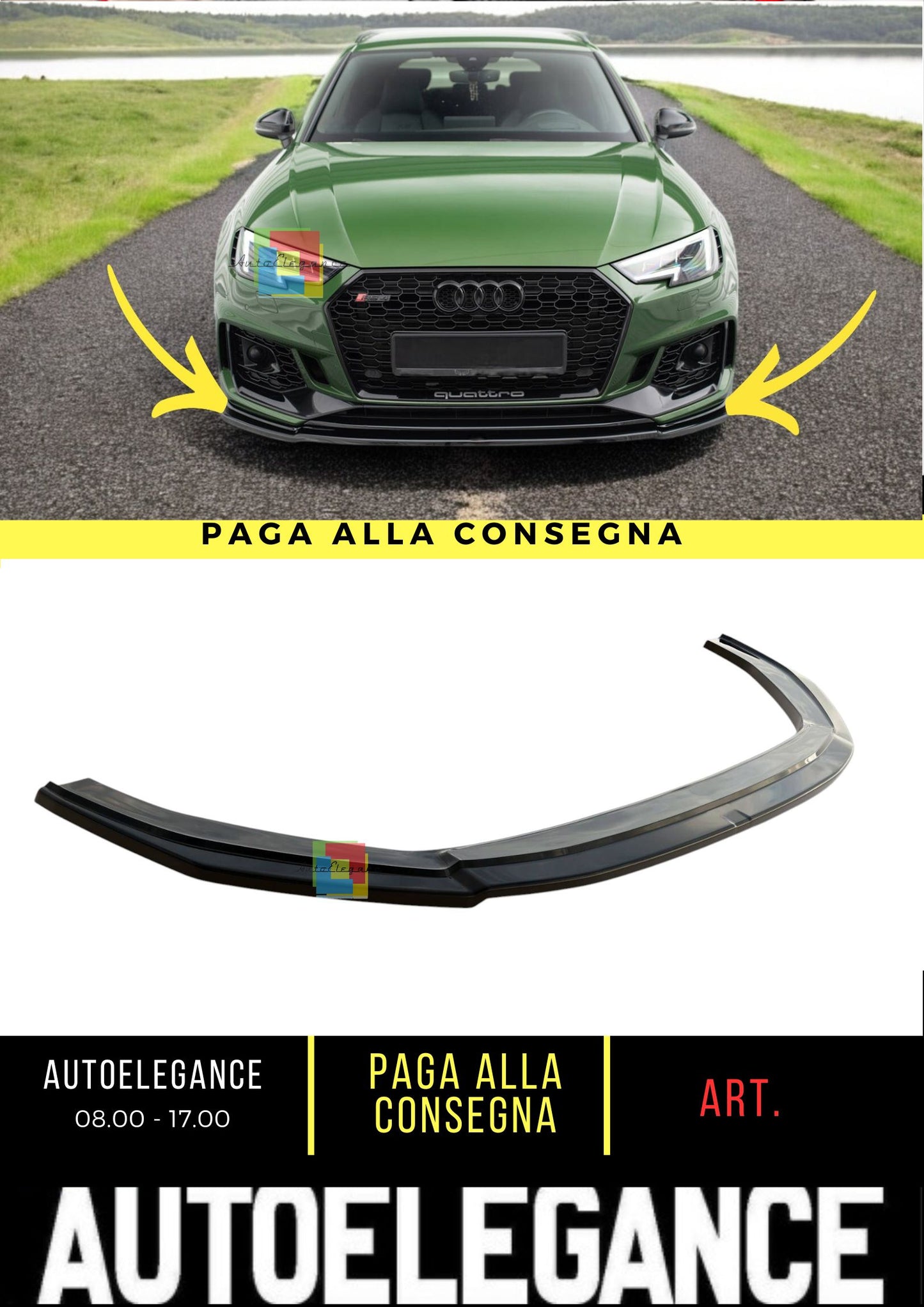 🔥Front Splitter B.2 Suitable For Audi RS4 B9🔥