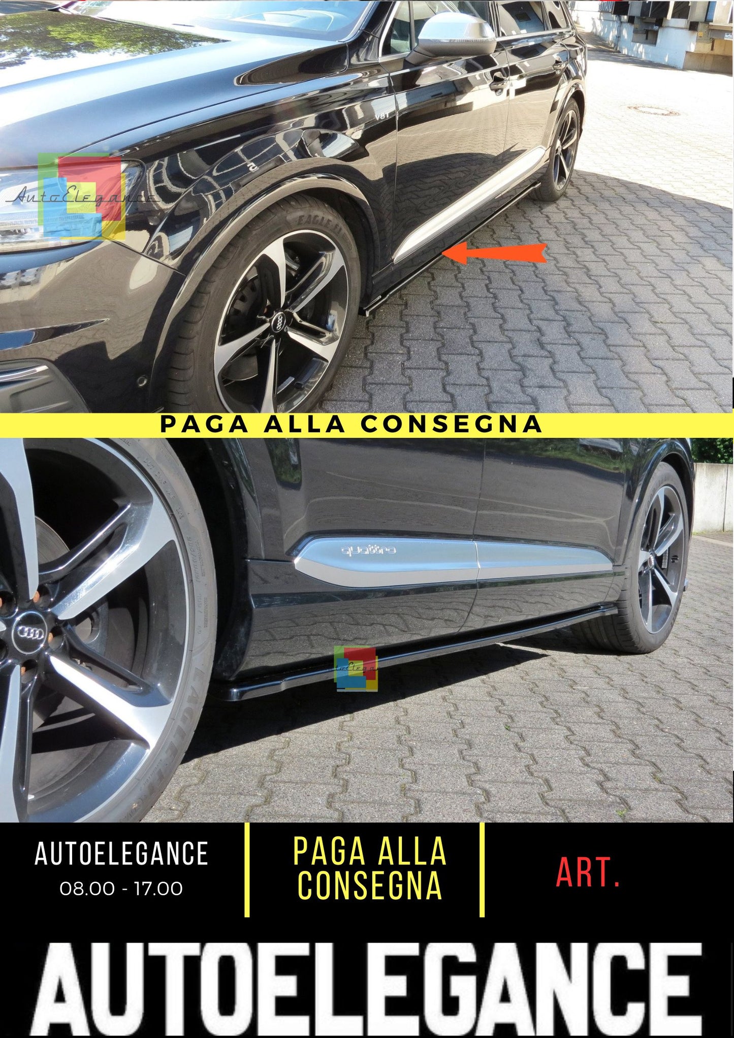 🔥Minigonne Laterali Adatto Per Audi SQ7 / Q7 S-Line Mk.2🔥
