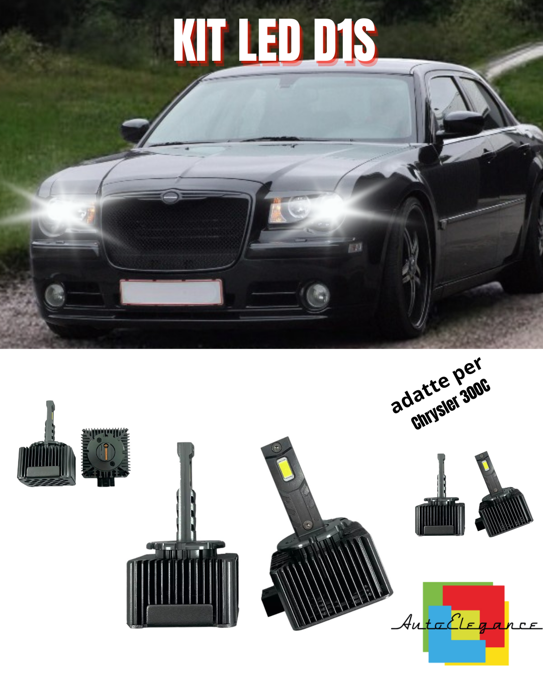 ⭐LAMPADE D1S LED 6000K DA XENON A LED MATRIX ADATTO PER CHRYSLER 300C ⭐